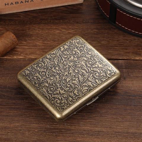 Hộp Đựng Thuốc Lá 20 Que Bằng Đồng Siêu Mỏng Có Kẹp Tùy Chỉnh Phong Cách Cổ Điển Thời Trang Cho Nam