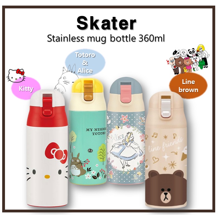 Bình Nước Giữ Nhiệt 360ml Hình Hello Kitty/Tororo/Line Freinds/Alice SDPC4