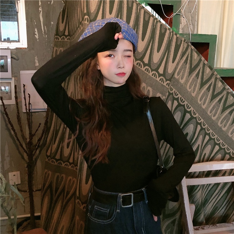 NRVP Áo Thun Nữ Dài Tay Dáng Rộng Thời Trang Hàn Quốc