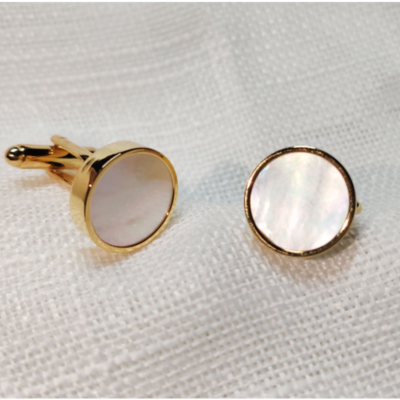 Khuy Măng Sét Hình Vỏ Sò Tròn Cao Cấp Dành Cho Nam