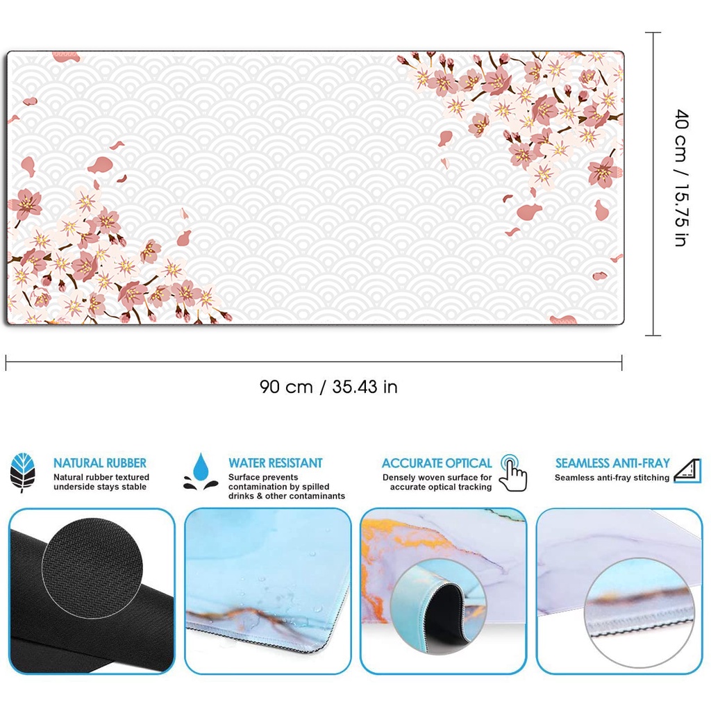 Miếng Lót Chuột Máy Tính Bản Lớn In Hình sakura