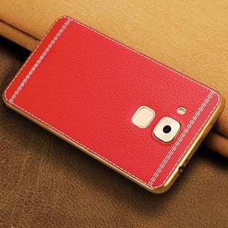 Ốp lưng Gr5 2016 vân da viền vàng