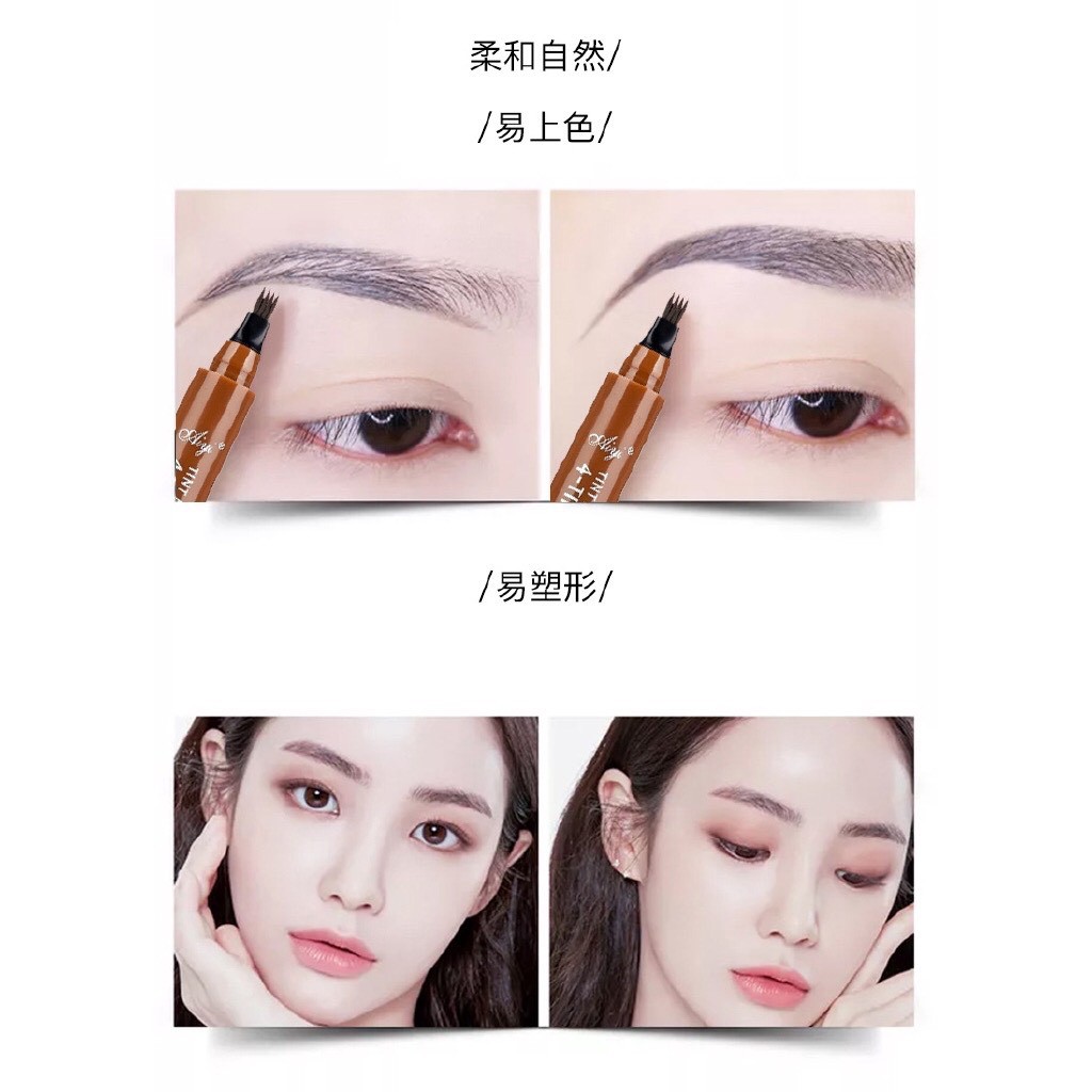 Bút chì kẻ lông mày phảy sợi 4D chất lượng cao lâu trôi đẹp tự nhiên LYSHOP A8