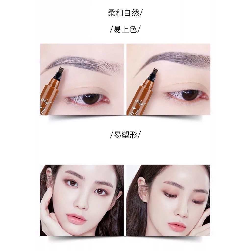 Bút kẻ lông mày bút kẻ chân ày 4 đường  lâu trôi đẹp tự nhiên, bút kẻ mắt FEY BEAUTY A8