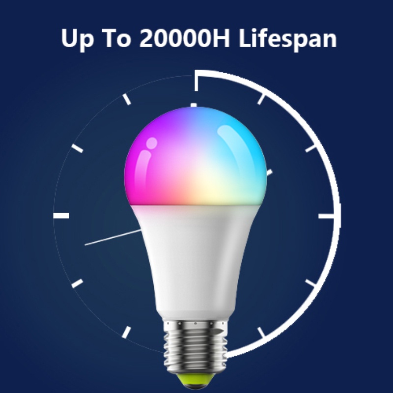 Aubess Wifi Bóng Đèn Thông Minh Làm Việc Với Alexa Rgb Corlorful Mờ Chức Năng Hẹn Giờ Đèn Ma Thuật Hoặc Đèn Điều Khiển Từ Xa