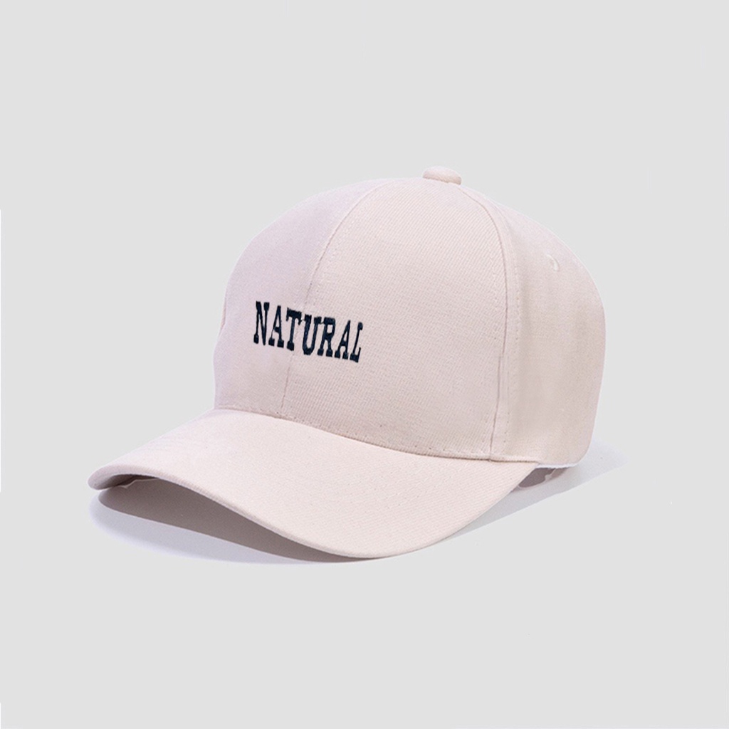 Mũ Lưỡi Trai Nón Kết Nhung Cao Cấp Thêu Chữ Natural 399 Phong Cách Ulzzang Form Unisex Nam Nữ - Hazo