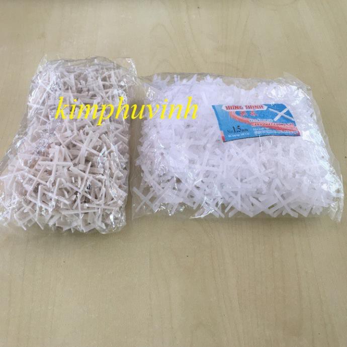 100 CÁI - KE LÁT GẠCH MEN 1.5MM - CANH GẠCH TRẮNG TRONG - KE CHỮ THẬP - KE NHỰA DẤU CỘNG