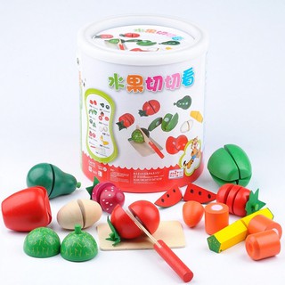 Bộ đồ chơi cắt hoa quả bằng gỗ xuất nhật
