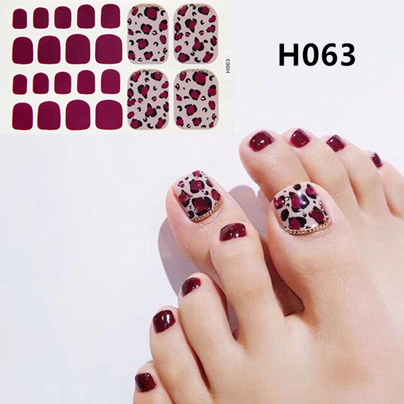 Set 22 miếng dán móng chân nhãn dán 3D DIY h061-080 thời trang xinh xắn