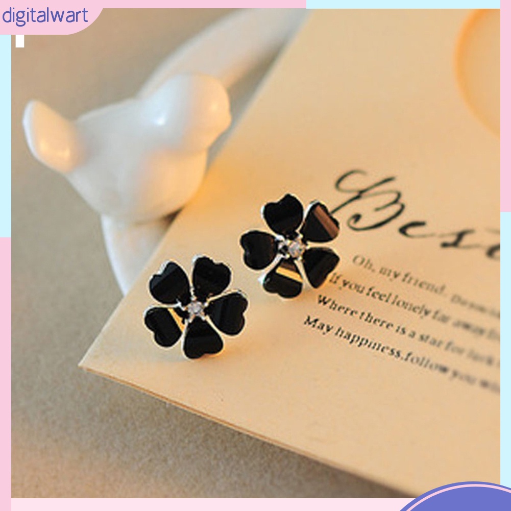 Đôi khuyên tai mạ bạc hình bông hoa sang trọng cho nữ