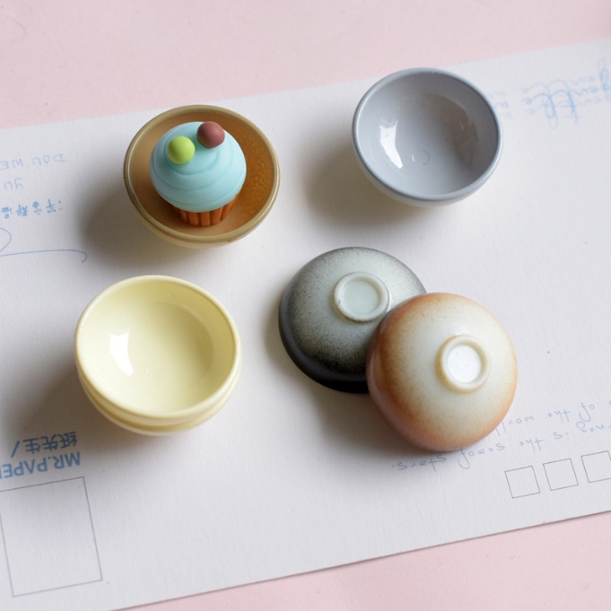 Charm mô hình bát nhỏ cho các bạn trang trí nhà búp bê, slime, DIY