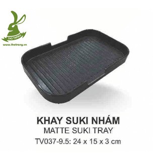 [Cam Kết Chính Hãng] Khay Chữ Nhật Đựng Thịt Sống Cao Cấp Đen Nhám Chống Trầy 24*15cm Srithai Superware TV037-9.5 - Hot