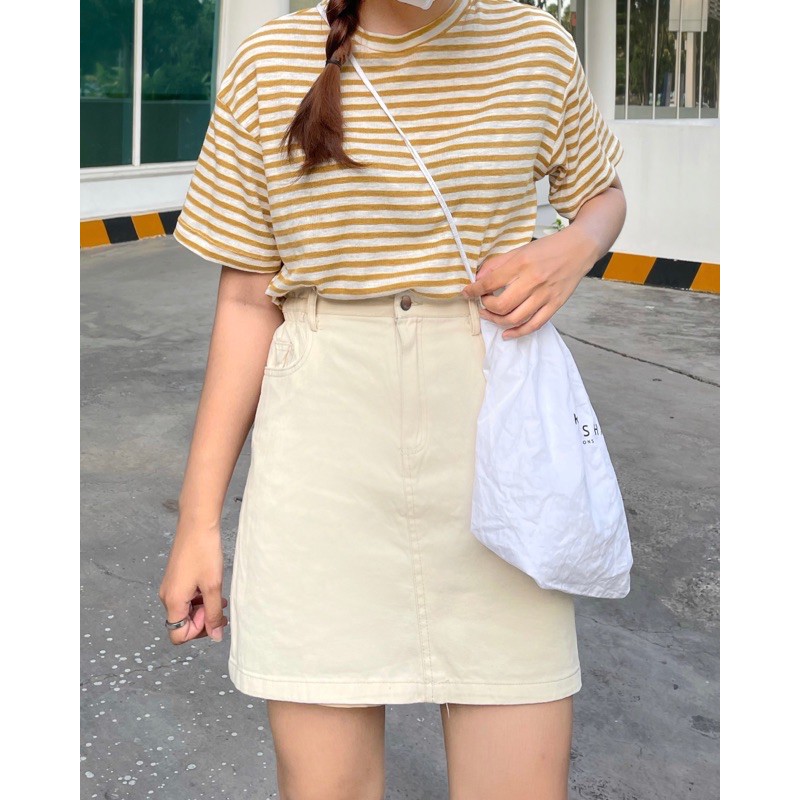 Chân váy kaki lưng thun form chữ A LEN clothing