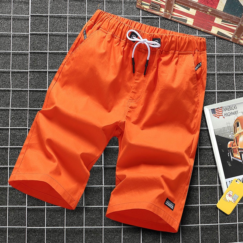 Quần short 100% cotton có túi sau lưng thời trang mùa hè cho nam