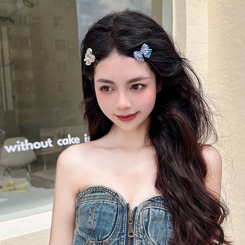 Kẹp Tóc Nơ Trong Suốt Phong Cách Hàn Quốc Xinh Xắn Cho Nữ