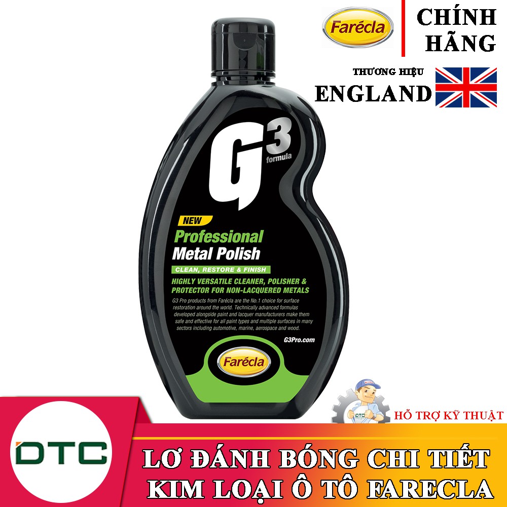 Lơ đánh bóng chi tiết kim loại Xe ô tô G3 Pro Metal Polish 500ml