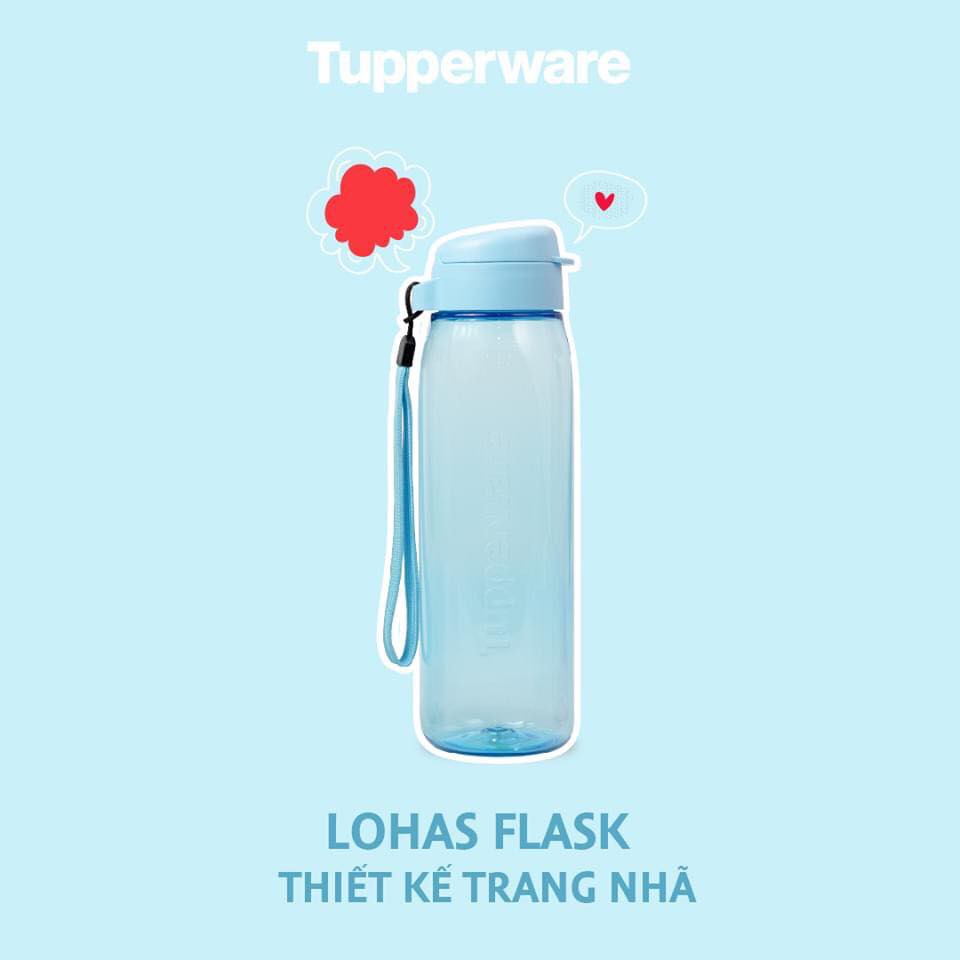 [Mã BMBAU50 giảm 10% đơn 99k] Bình nước Lohas Flask 750ml Tupperware bình đựng nước nhựa nguyên sinh an toàn