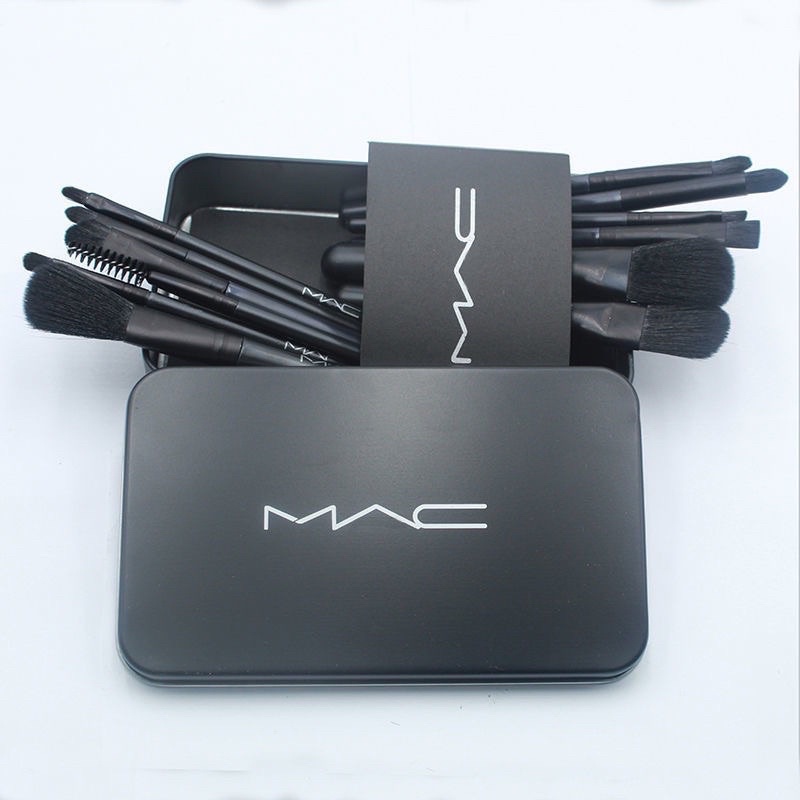 Bộ Cọ Trang Điểm 12 Cây MAC Hộp Đen