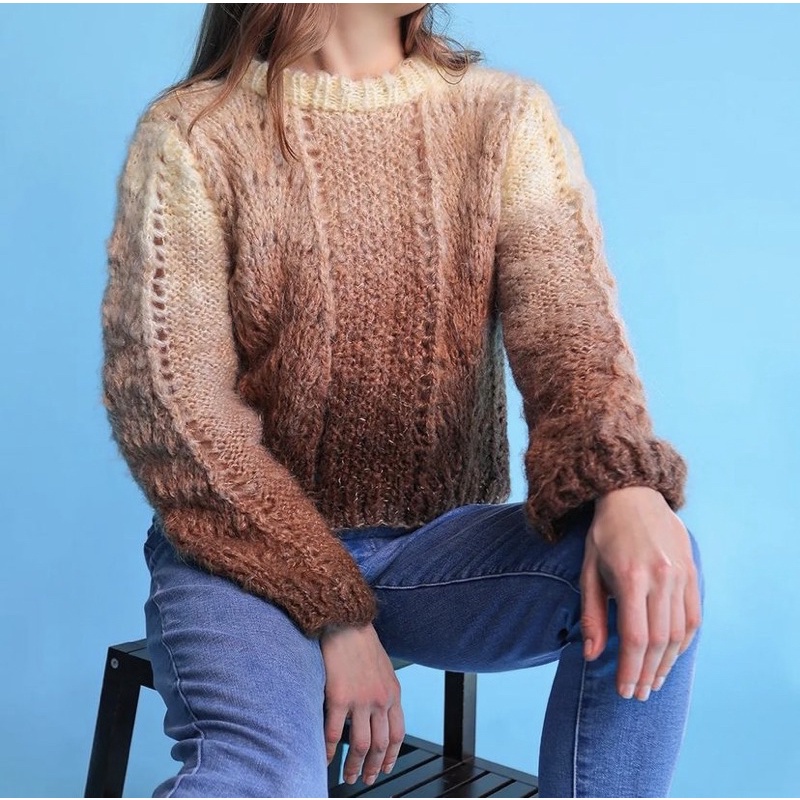 Cuộn len loang Mohair BELLISSIMO Nhập khẩu từ hãng Yarnart đan móc khăn, áo ấm mùa đông siêu xinh