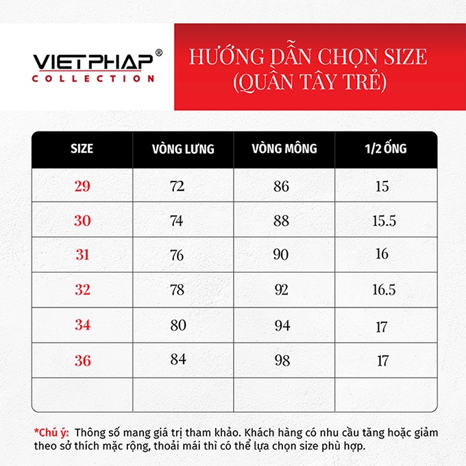 Quần Tây Nam Trẻ VIỆT PHÁP / Chất liệu Cao Cấp Chống Nhăn, Độ Bền Cao 9102