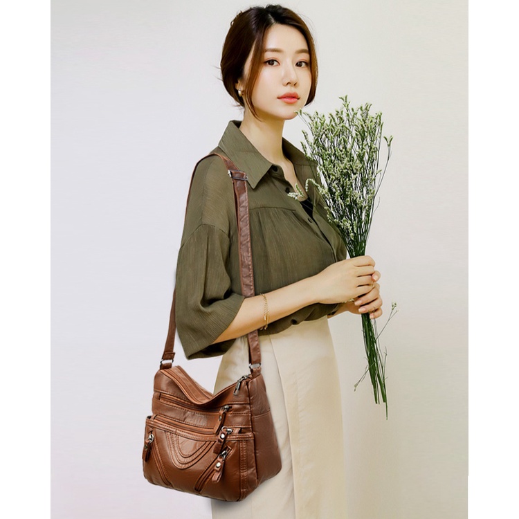 Túi Đeo Chéo Da Pu Phong Cách Hàn Quốc Beg Tangan Wanita Murah Beg Silang Perempuan Cho Nữ