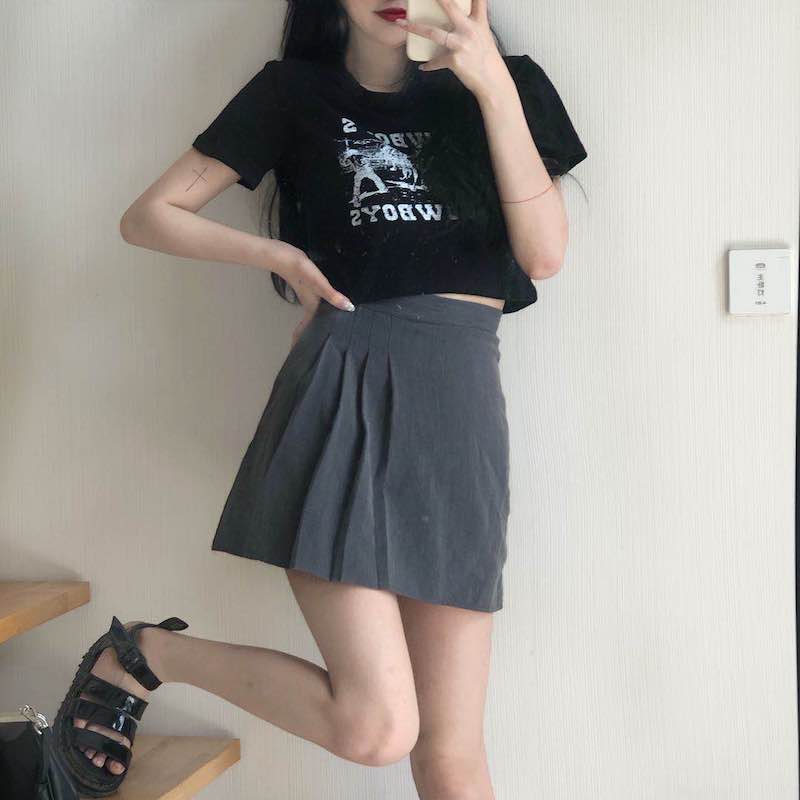 Áo Thun Ngắn Tay In Họa Tiết Cổ Điển Cho Nữ