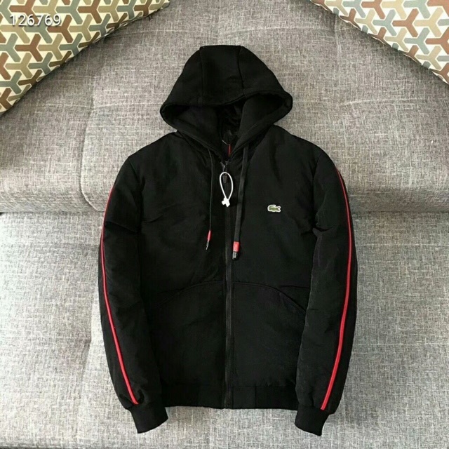 Áo phao mũ rời lacoste