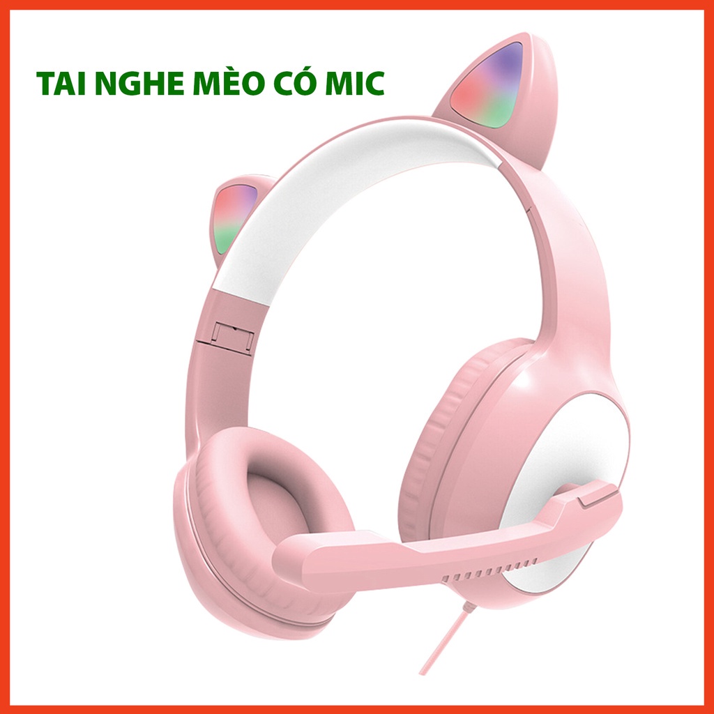 Tai Nghe Gaming Có Mic Mèo Bản Nâng Cấp Của Tai Nghe P47 Nghe Nhạc Cực Hay Chơi Game Cực Đã Bảo Hành 12 Tháng