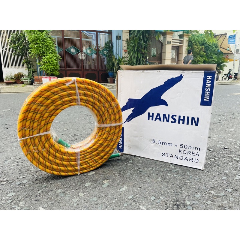 Dây phun áp lực, ống phun thuốc dùng cho phun xịt hiệu HANSHIN 8.5mm x 50m| Công nghệ KOREA | Bảo hành 12 tháng