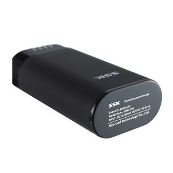 Pin sạc dự phòng SSK SRBC 506 dung lượng 5000mAh 1 cổng USB có đèn pin chiếu sáng và 4 đèn hiển thị dung lượng pin