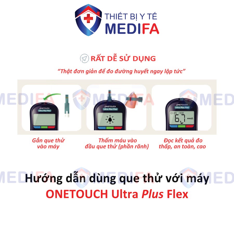 Máy đo đường huyết tiểu đường OneTouch Ultra Plus Flex loại xịn, bền, hay dùng tại các phòng khám