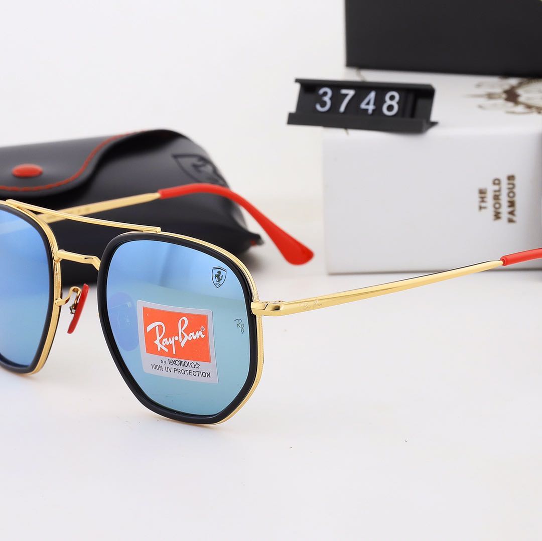 Aviator Ray-Ban_ chính hãng Kính râm 2021 Thời trang Hàn Quốc mới Kính râm nam nữ một mảnh Cặp đôi hợp thời trang Du lịch ngoài trời Kính râm lái xes