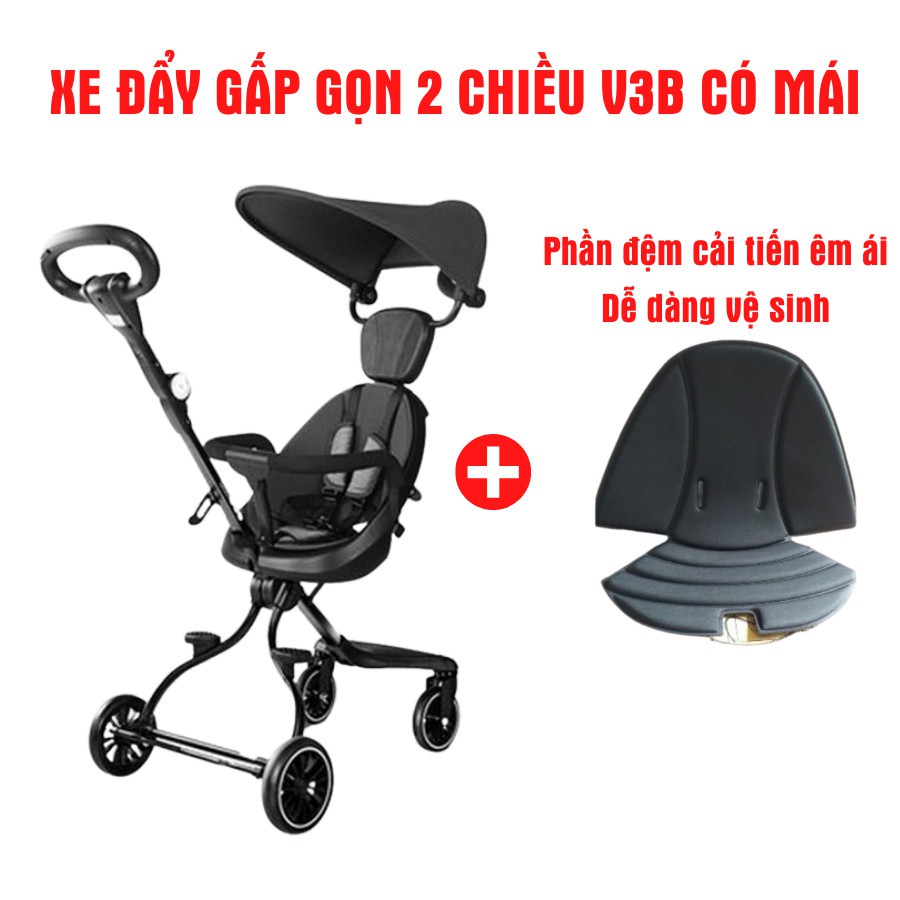 FREE SHIP ! Xe đẩy đi dạo cao cấp 2 chiều Baobaohao V1 + MÁI