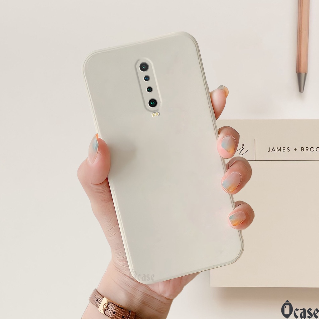 Ốp lưng Xiaomi Redmi K30 in hình gấu cạnh viền vuông có bảo vệ camera