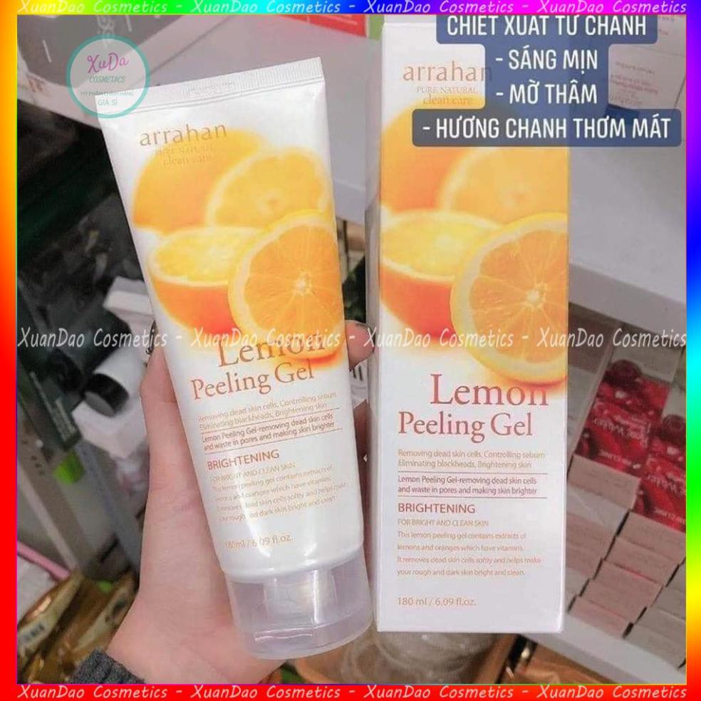 Tẩy da chết  Arrahan, tẩy tế bào chết da mặt hàn quốc từ hoa quả, thảo dược làm trắng sáng da 180ml