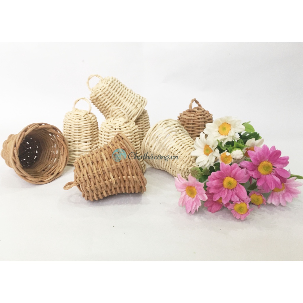 Quả chuông bằng mây tự nhiên decor, trang trí cây thông Noel  - làm đồ chơi handmade cho bé