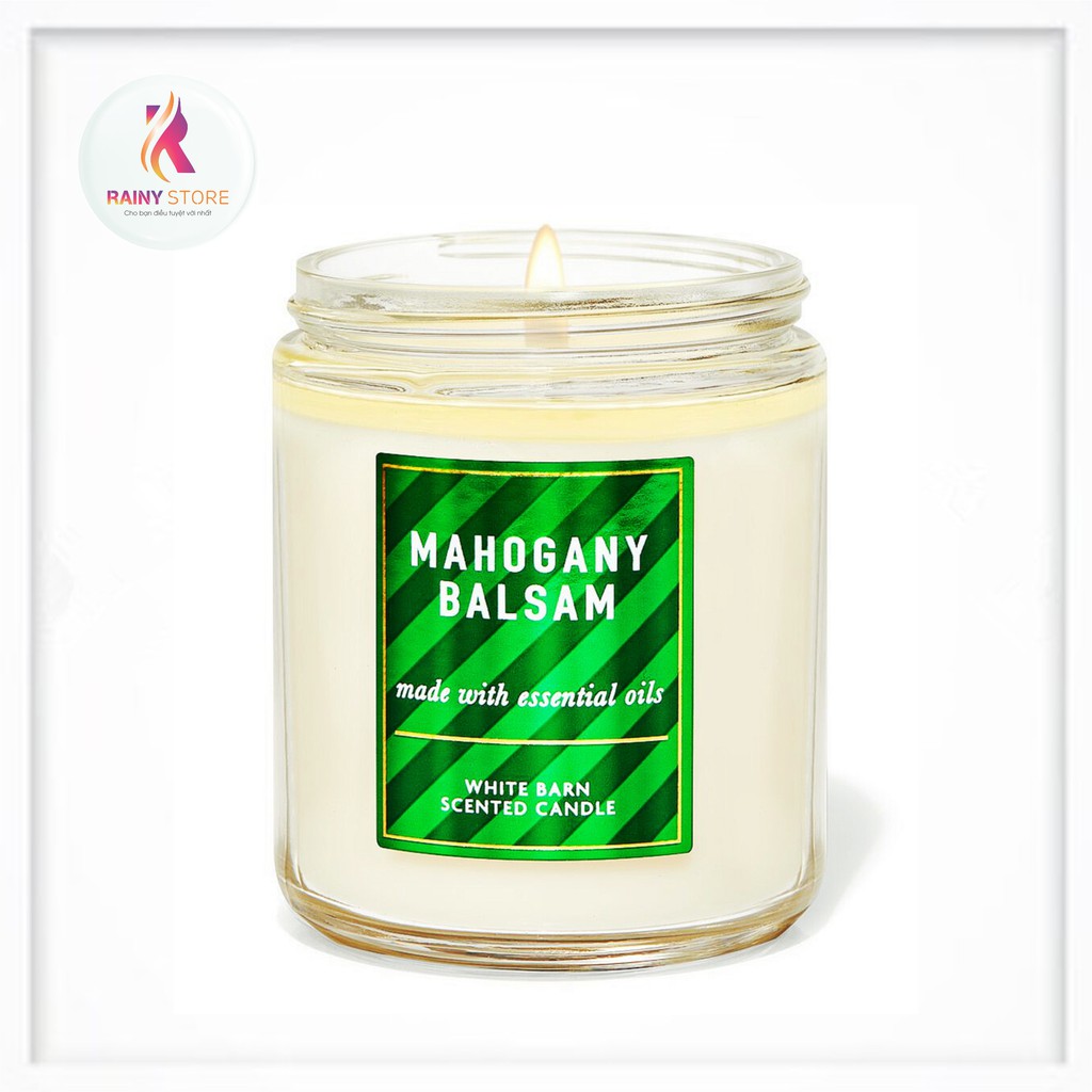 Nến thơm 1 tim Bath &amp; Body Works Mahogany Balsam 198g