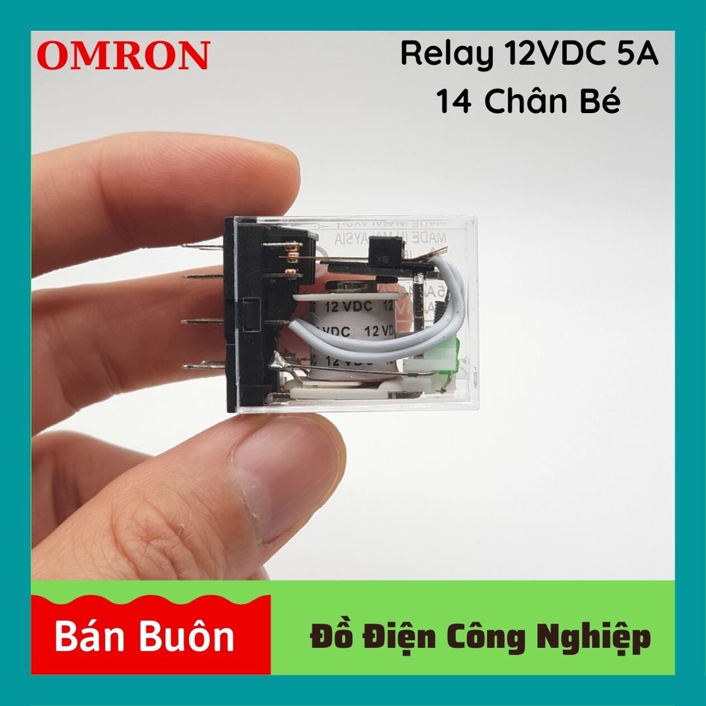 Relay omron 12v 14 chân, rơ le trung gian 12v
