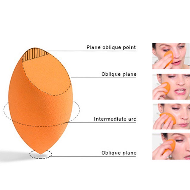 Mút Trang Điểm Vạt Xéo Cao Cấp Chuyên Dụng Bằng Cao Su Thiên Nhiên BellaDonna Lily 18
