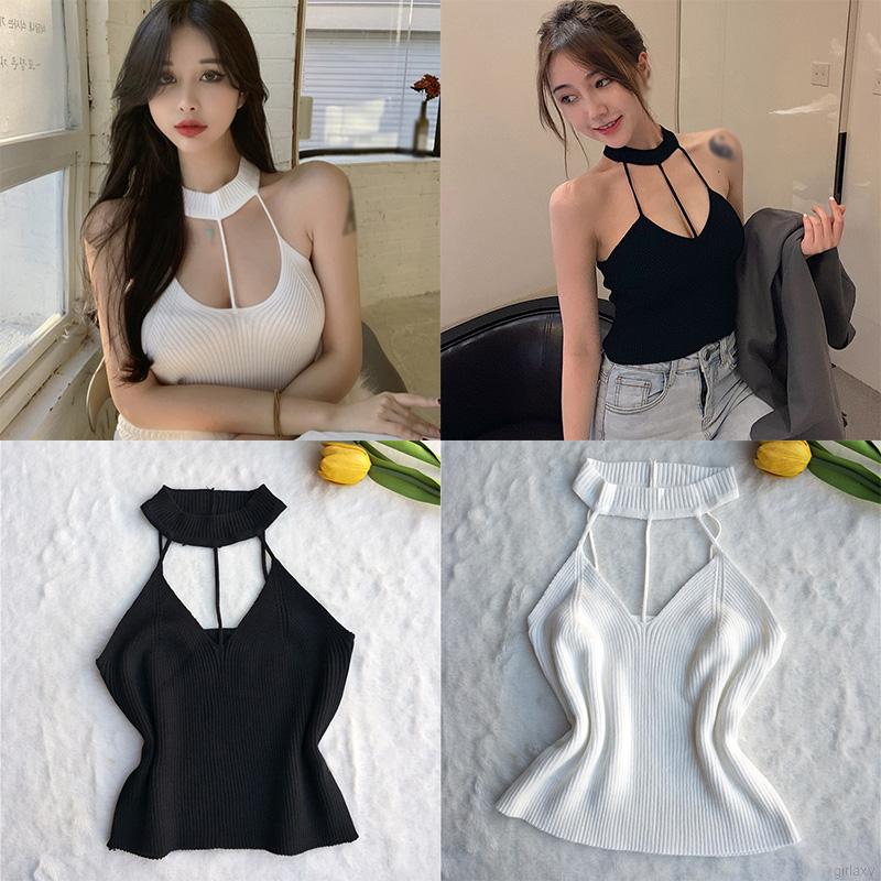 Áo Thun Không Tay Hở Lưng Gợi Cảm Cho Nữ