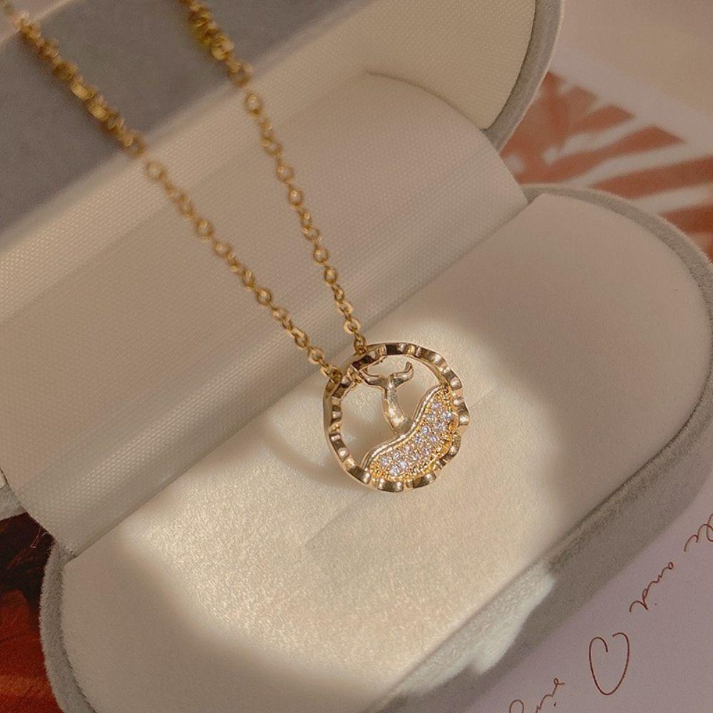 AROMA Vòng cổ Mặt Đuôi Cá Thời Trang Chất Lượng Cao Cho Nữ