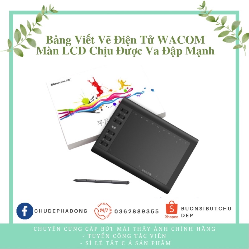 Bảng Viết Vẽ Điện Tử WACOM - Màn LCD Chịu Được Va Đập Mạnh - Dạy Học Online -Dùng trong Thiết Kế Đồ Họa