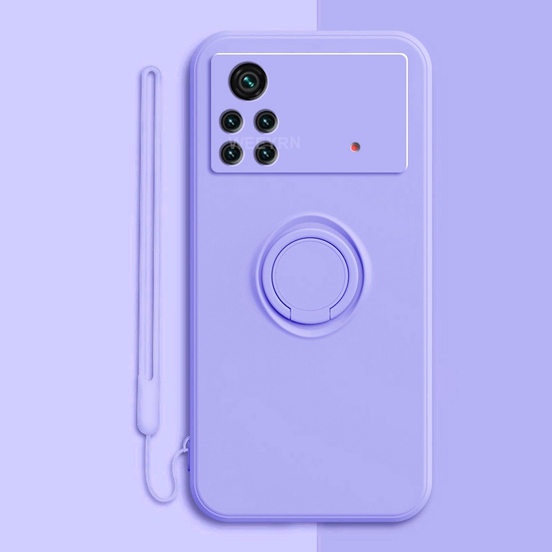 Ốp Điện Thoại TPU Silicon Mềm Chống Sốc Có Nhẫn Đỡ Từ Tính Cho Xiaomi Mi POCO C40 F4 X4 Pro 5G Xiaomi Mi POCO X4 M4 Pro 4G 5G