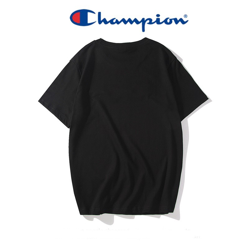 Áo Thun Champion Unisex - Hàng Chất Logo Thêu Full Tag Túi