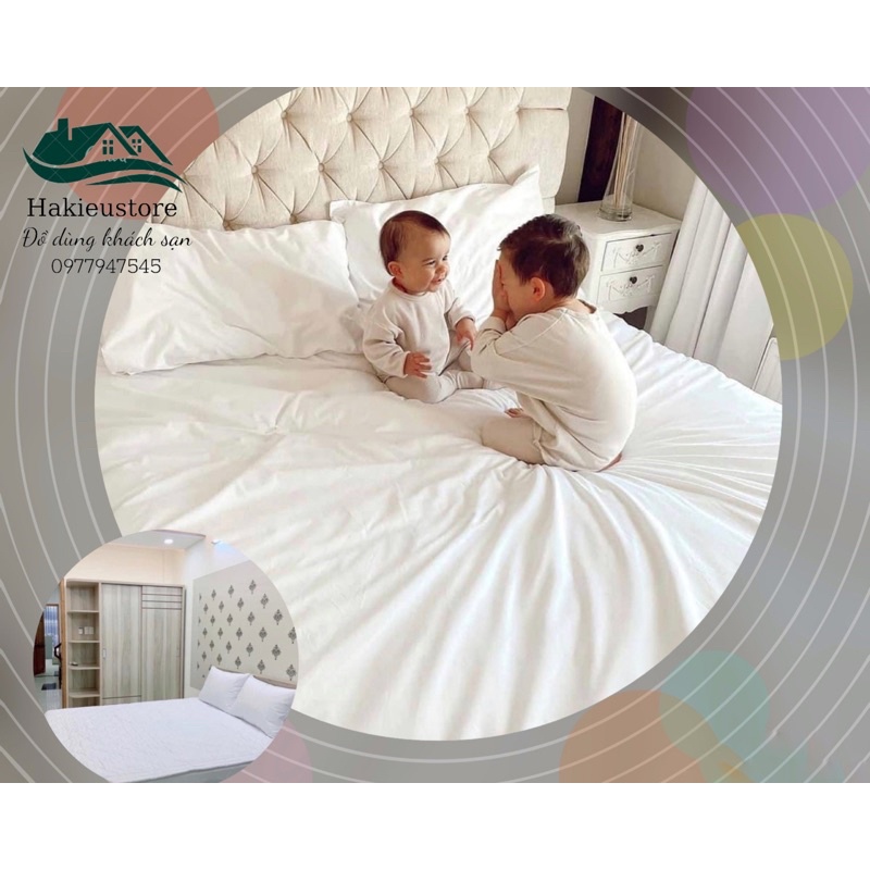 Drap TRẮNG TRƠN khách sạn,nhà nghỉ  đủ kích thước