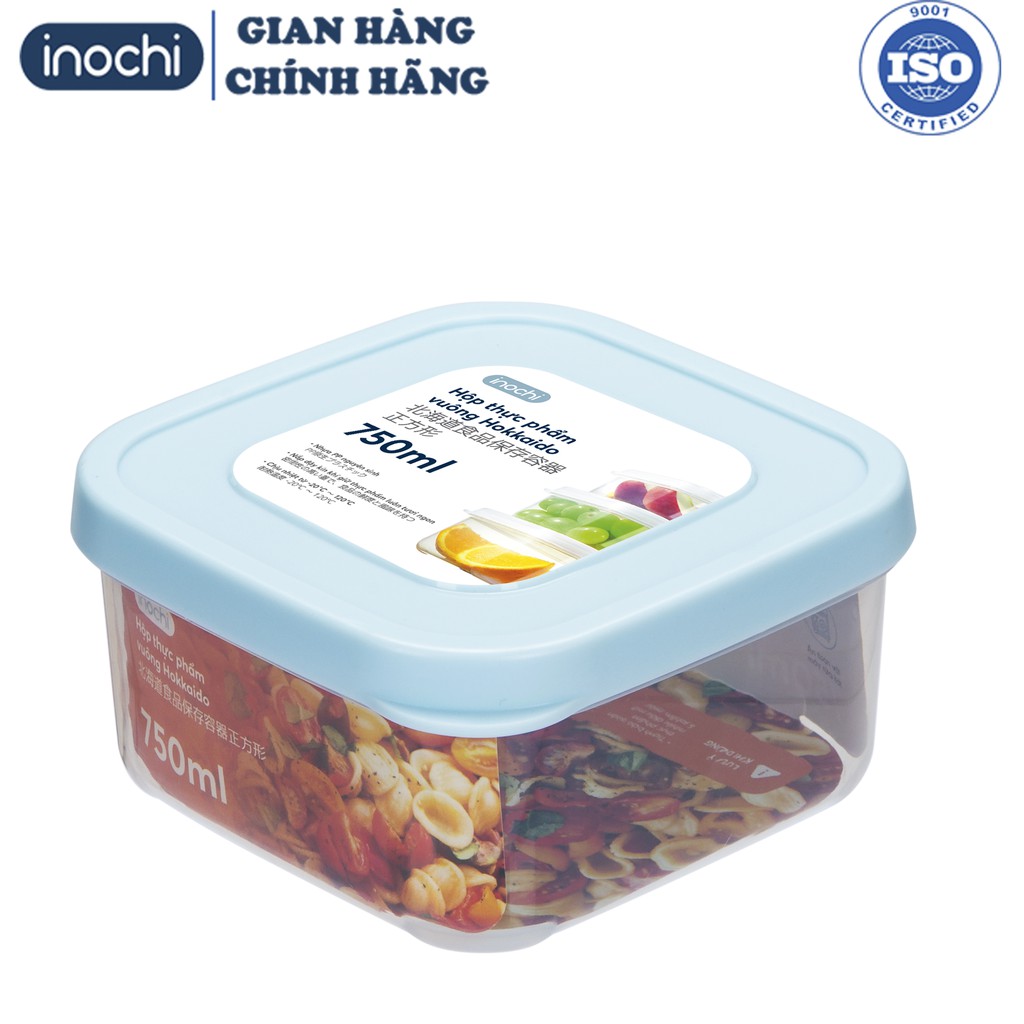 [Bộ 3]Hộp Nhựa Đựng Thực Phẩm vuông Thức Ăn Hokkaido INOCHI Nhựa Cao Cấp Trong Suốt Bền Chịu Nhiệt Cao 750-1500-2500