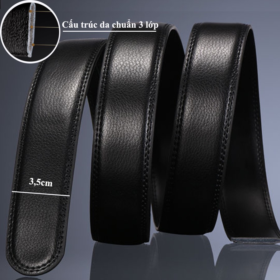 Thắt Lưng Hàng Hiệu, Dây Nịt Da Nam C01, Bản 3,5cm, Khóa Kim Loại Tự động, Phù Hợp Mặc Quần Âu, Thời Trang Công Sở