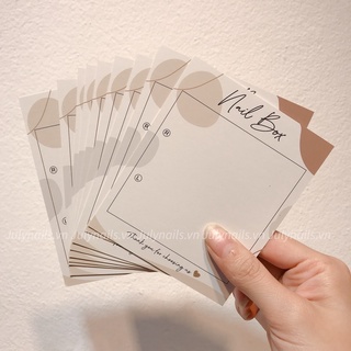 Thẻ tag nail box in sẵn , tag bìa nail box thiết kế giá rẻ kt 9x11 cm giấy c300
