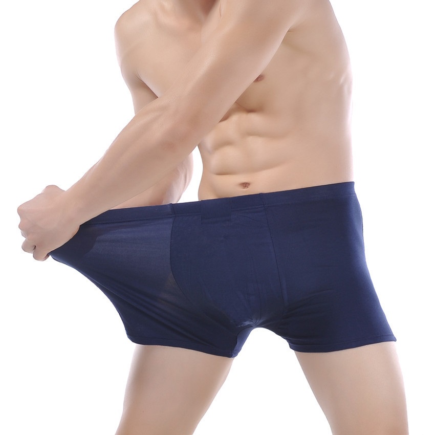 Bộ 5 Quần Lót Nam Boxer BigSize Thun Lạnh Từ 80-100kg Co Giãn Và Thấm Hút Mồ Hôi