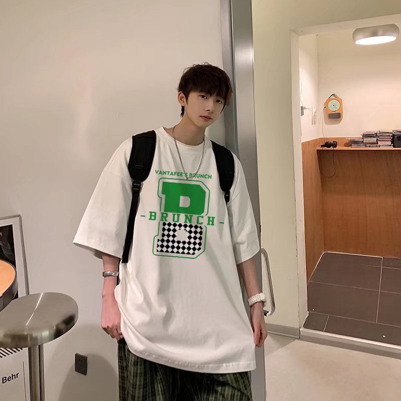 Áo Thun Tay Ngắn Dáng Rộng Phong Cách Hip hop Thời Trang Mùa Hè Cho Nam